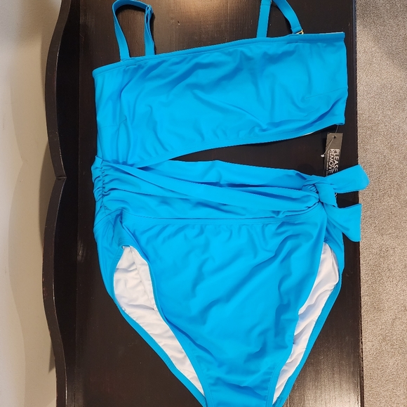 FTF (Fashion to Figure) Blue Cutout One Piece Size 3X - Picture 5 of 14